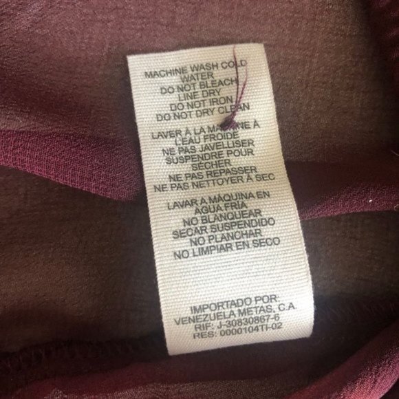 Garage Sheer Chiffon Blouse Size M - Picture 12 of 13
